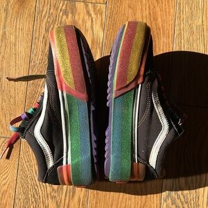 VANS platform stacked rainbow glitter 6.5 W